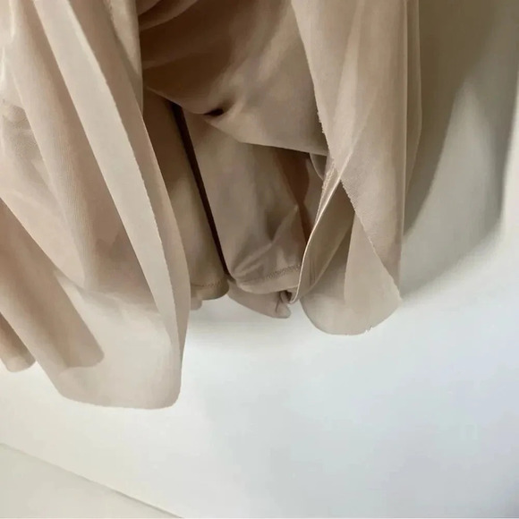 Jessica Howard Evenings Champagne Chiffon and Lace Formal Dress Size 14 - Picture 6 of 11